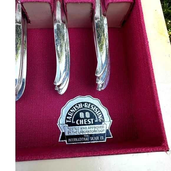 1847 MCM Rogers Bros 'Flair' 67-PC Silverplate 7-PC Place Setting Service for 8 - Picture 8 of 16